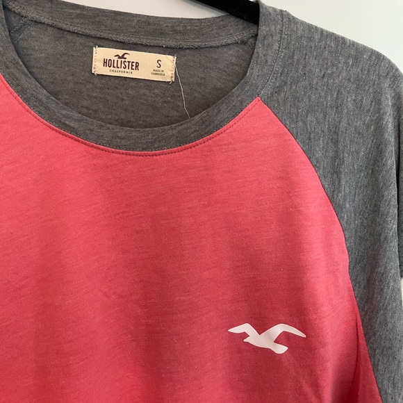 Hollister long Sleeve top - pink white - small - Picture 2 of 3
